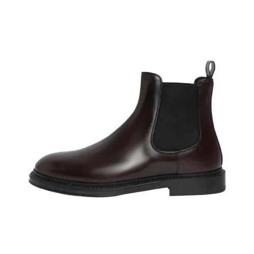 KITON Челси Мужской Бордовый