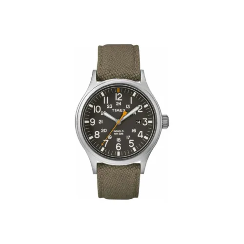 TIMEX Мужские часы Кварцевый механизм Нейлоновый ремешок 40 мм Зеленый циферблат