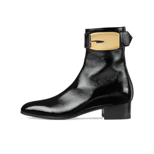 GUCCI Ботильоны 3,5 см Женские Черный Золото