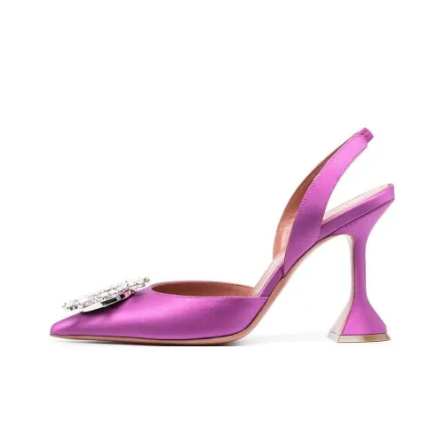 AMINA MUADDI Боковая бутылка Высокие каблуки 9,5 см Женские Фиолетовый