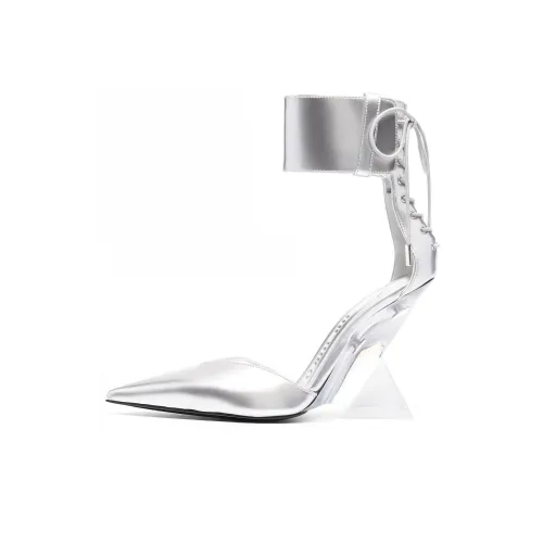 The Attico Нестандартный каблук Высокие каблуки Женские Серебряные