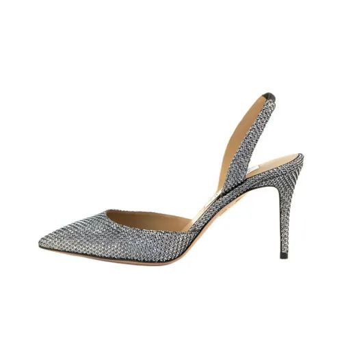 AQUAZZURA Узкий каблук Высокие каблуки 10,5 см Женские Серебряные