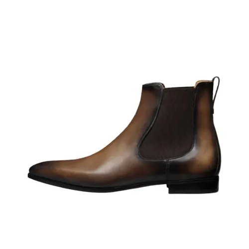 BERLUTI Короткий Челси Мужской Коричневый