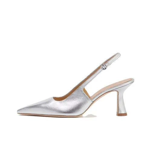 Aeyde Грубый каблук Высокие каблуки 7,5 см Женские Серебряные