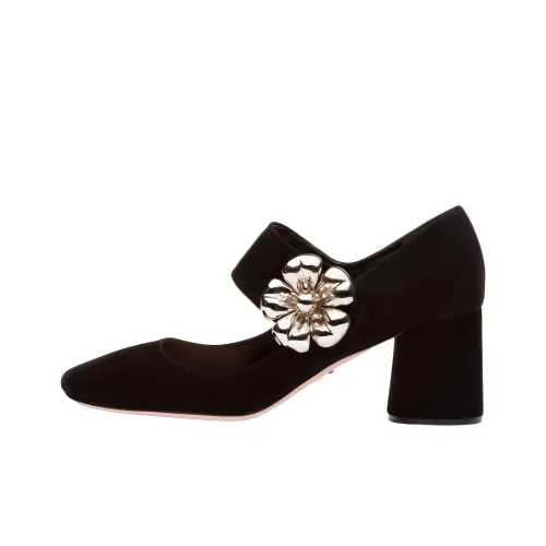 PRADA Грубый каблук Высокие каблуки Женские Черный