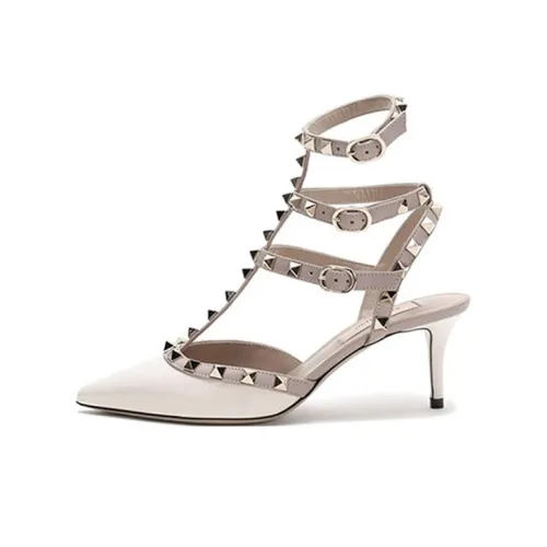 Valentino Rockstud Узкий каблук Высокие каблуки 6,5 см Женские Розовый