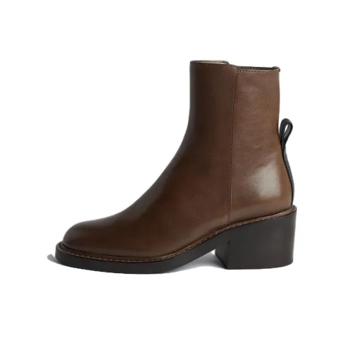 BRUNELLO CUCINELLI Ботильоны 6 см Женские Шишечно-коричневый