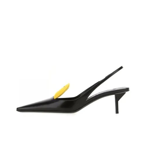 PRADA Узкий каблук Высокие каблуки Женские Черный Желтый