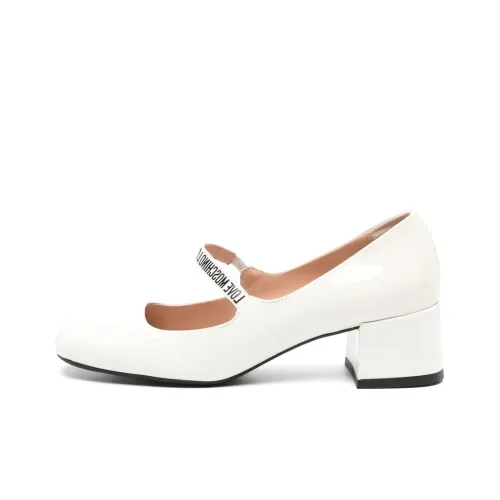 LOVE MOSCHINO Туфли на высоком каблуке 5 см Женские Белые