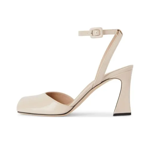 Giuseppe Zanotti GZ Olivhe Грубый каблук Высокие каблуки Женские Бежевый