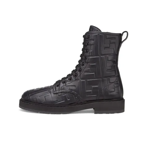 FENDI Короткий Мартин Ботин Женские Черный