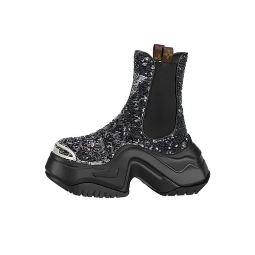 LOUIS VUITTON Archlight 2,0 Платформа Короткий Челси Женские Черный