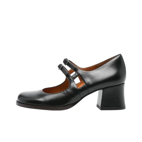 CHIE MIHARA Грубый каблук Высокие каблуки 6,5 см Женские Черный