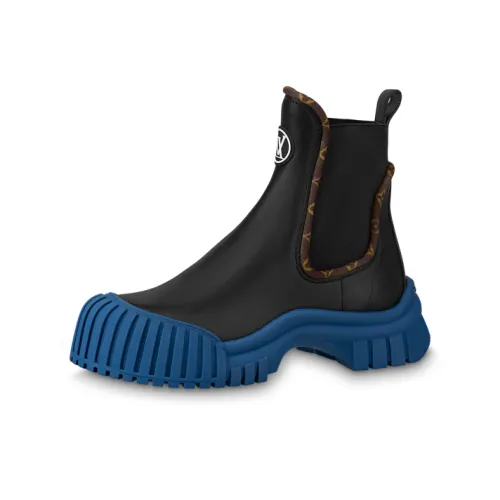 LOUIS VUITTON Рубин Короткий Челси Женские Черный Синий