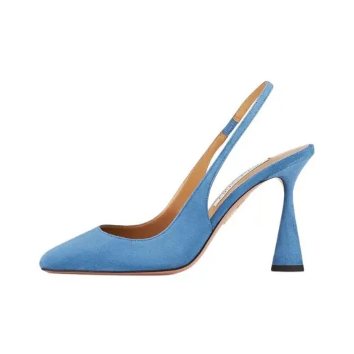 AQUAZZURA AMORE Нестандартный каблук Высокие каблуки 9,5 см Женские Синий