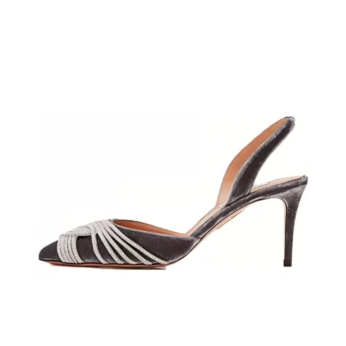 AQUAZZURA Высокие каблуки Черно-серый цвет Женские