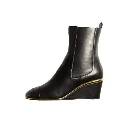 CHANEL Короткий Челси Женские Черный