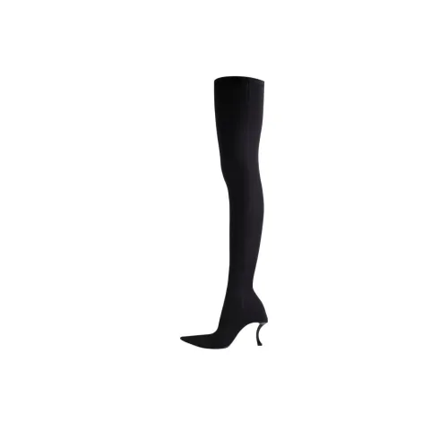 Balenciaga HOURGLASS Over The Knee Boots Женские Черные