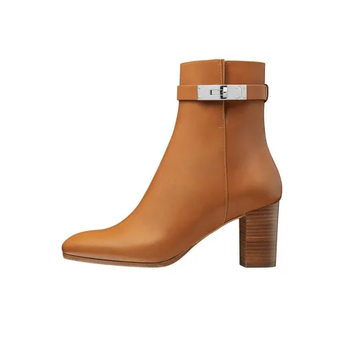 HERMES Saint Germain Ботильоны 7 см Женские Темно-коричневый