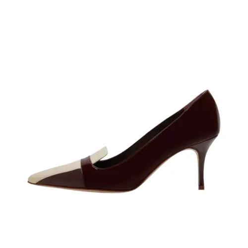 MANOLO BLAHNIK Узкий каблук Высокие каблуки Женские Темно-красный