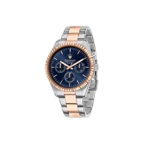 Maserati Мужские часы Кварцевый механизм Нержавеющая сталь PVD Ремешок 43 Синий циферблат