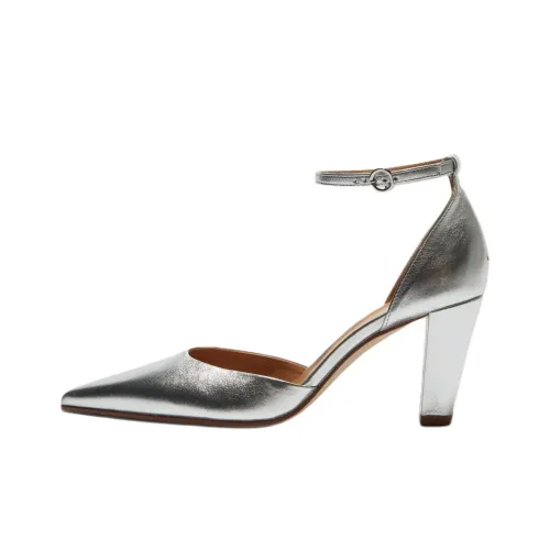 Aeyde Rissa Грубый каблук Высокие каблуки 7,5 см Женские Серебристый