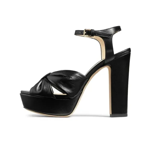 Jimmy Choo Грубый каблук One Ремень Сандалии Женские Черный
