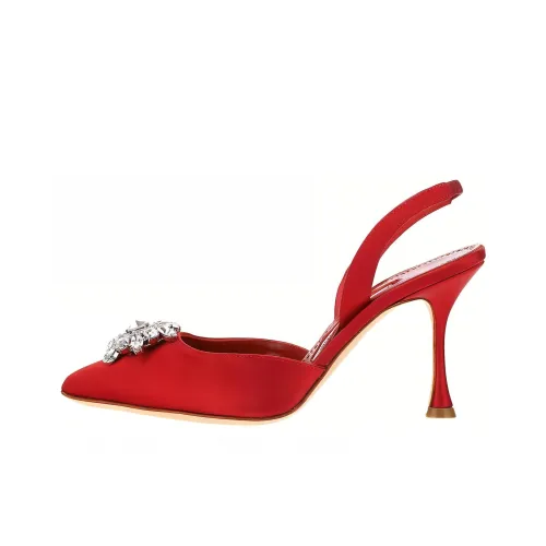 MANOLO BLAHNIK Узкий каблук Высокие каблуки Женские Красный