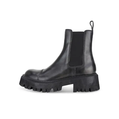 Balenciaga Tractor Короткий Мартин Boot Мужской Черный Золото