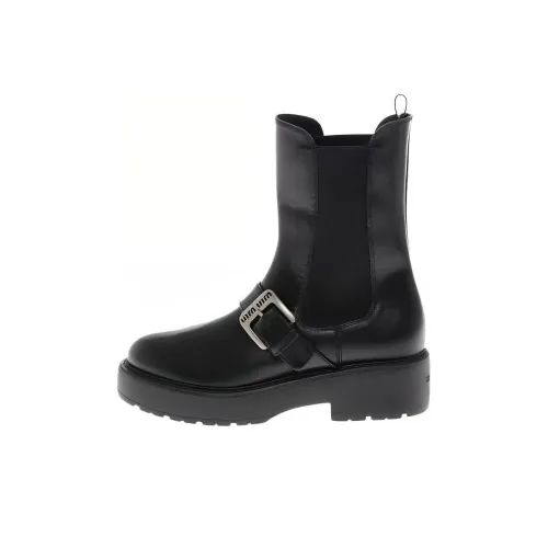 MIU MIU Короткий Челси Женские Черный