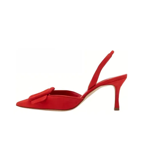 MANOLO BLAHNIK Узкий каблук Высокие каблуки 7 см Женские Красный