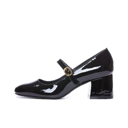 Stuart Weitzman SW Грубый каблук Высокие каблуки 6 см Женские Черный