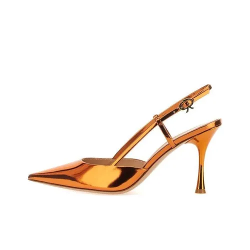 GIANVITO ROSSI Высокие каблуки Апельсин Женские