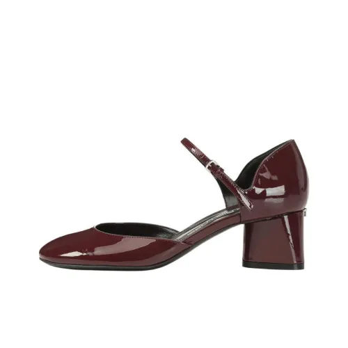 SERGIO ROSSI Pilier Грубый каблук Высокие каблуки Женские Бордовый