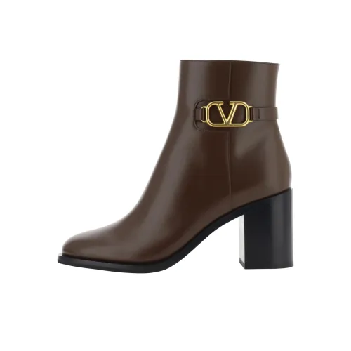 Valentino Ботильоны 7,5 см Женские Темно-коричневые