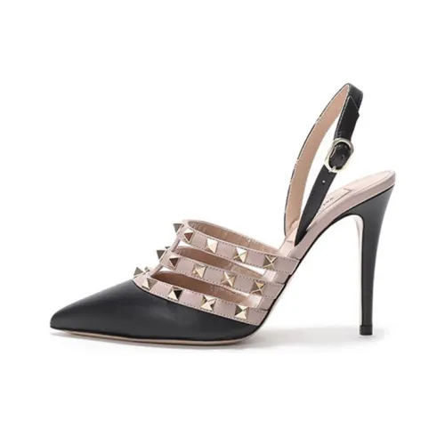 Valentino Rockstud Узкий каблук Высокие каблуки Женские Черный