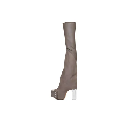 RICK OWENS Ботинки выше колена, серые, женские