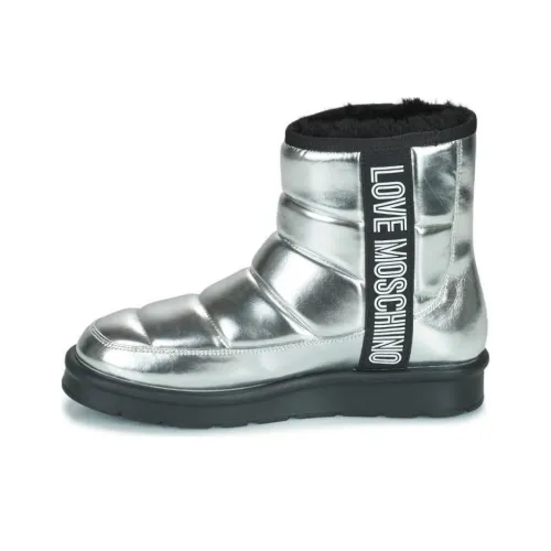 LOVE MOSCHINO Короткие Сноубутсы Женские Серебряные
