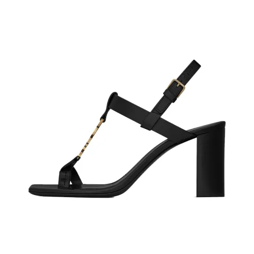 SAINT LAURENT Грубый каблук Высокие каблуки Женские Черный