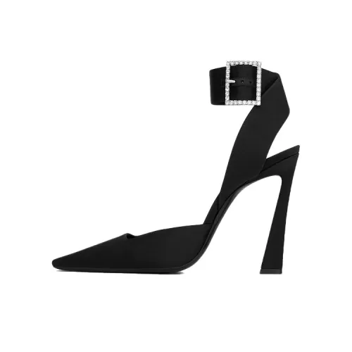 SAINT LAURENT Fanny Низкий каблук Высокий каблук 12,5 см Женский Черный