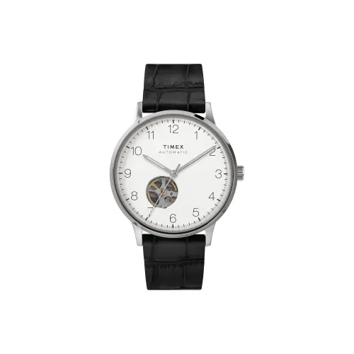 TIMEX Автоматический Механический Механизм Мужские Часы 40 мм Белый