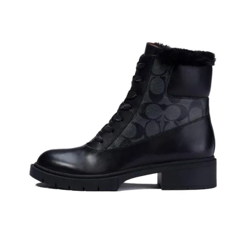 COACH Короткий Мартин Boot Женские Черный