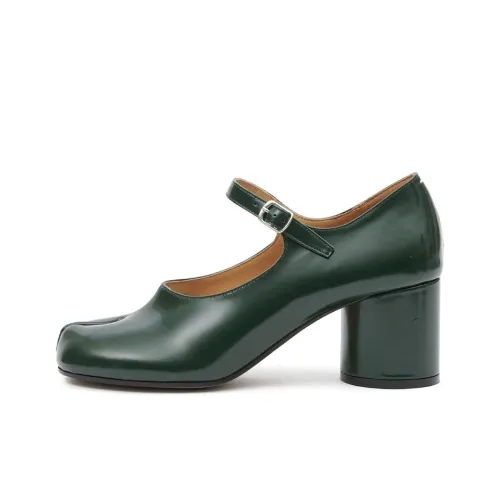 Maison Margiela Tabi Грубый каблук Высокие каблуки Женские Зеленый