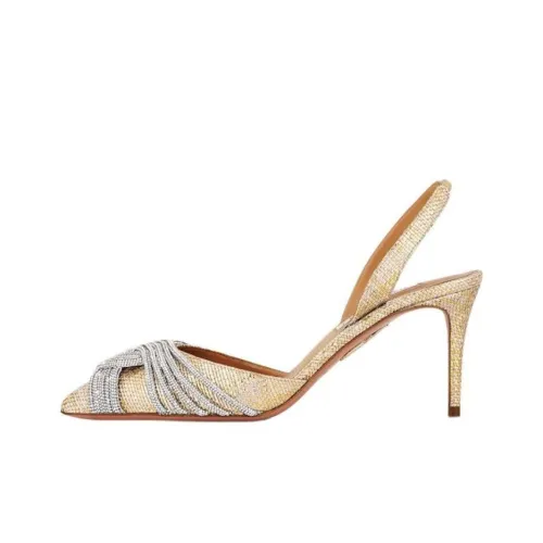 AQUAZZURA GATSBY Высокие каблуки Золотой Женские