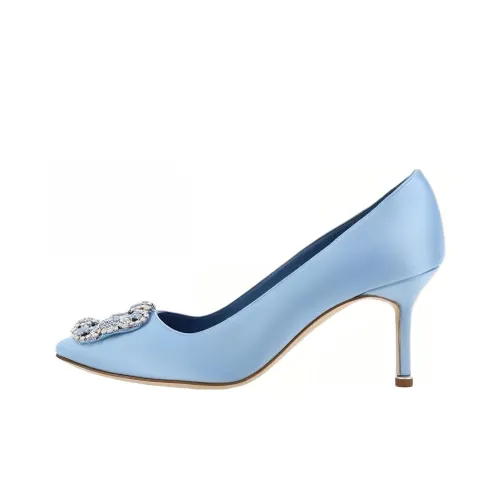 MANOLO BLAHNIK Узкий каблук Высокие каблуки Женские Синий