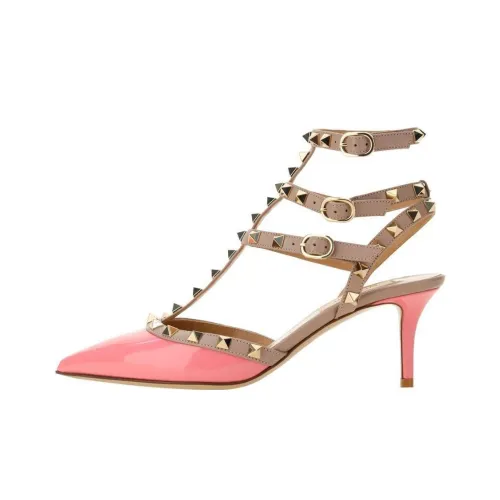 Valentino Rockstud Высокие каблуки Розово-коричневый Женские