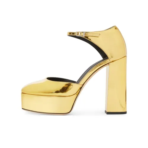 Giuseppe Zanotti GZ Грубый каблук Высокие каблуки 12 см Женские Золотой