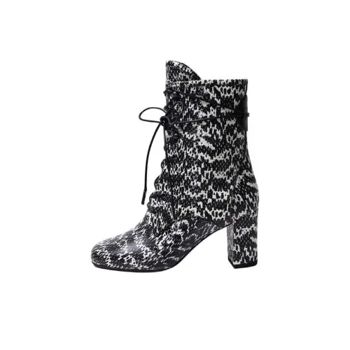 LONGCHAMP Ботильоны Женские Черный Белый