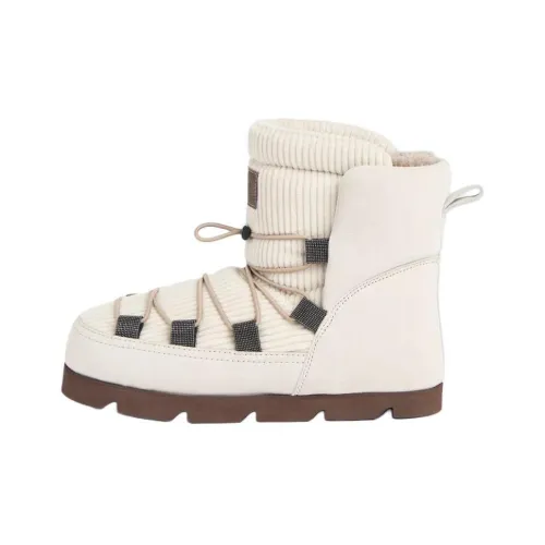 BRUNELLO CUCINELLI Короткие Сноубутсы Женские Белые