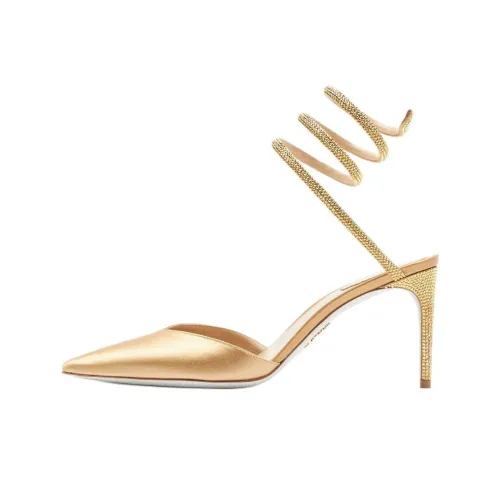 RENE CAOVILLA Cleo Низкий профиль Высокий каблук 8 см Женский Золотой